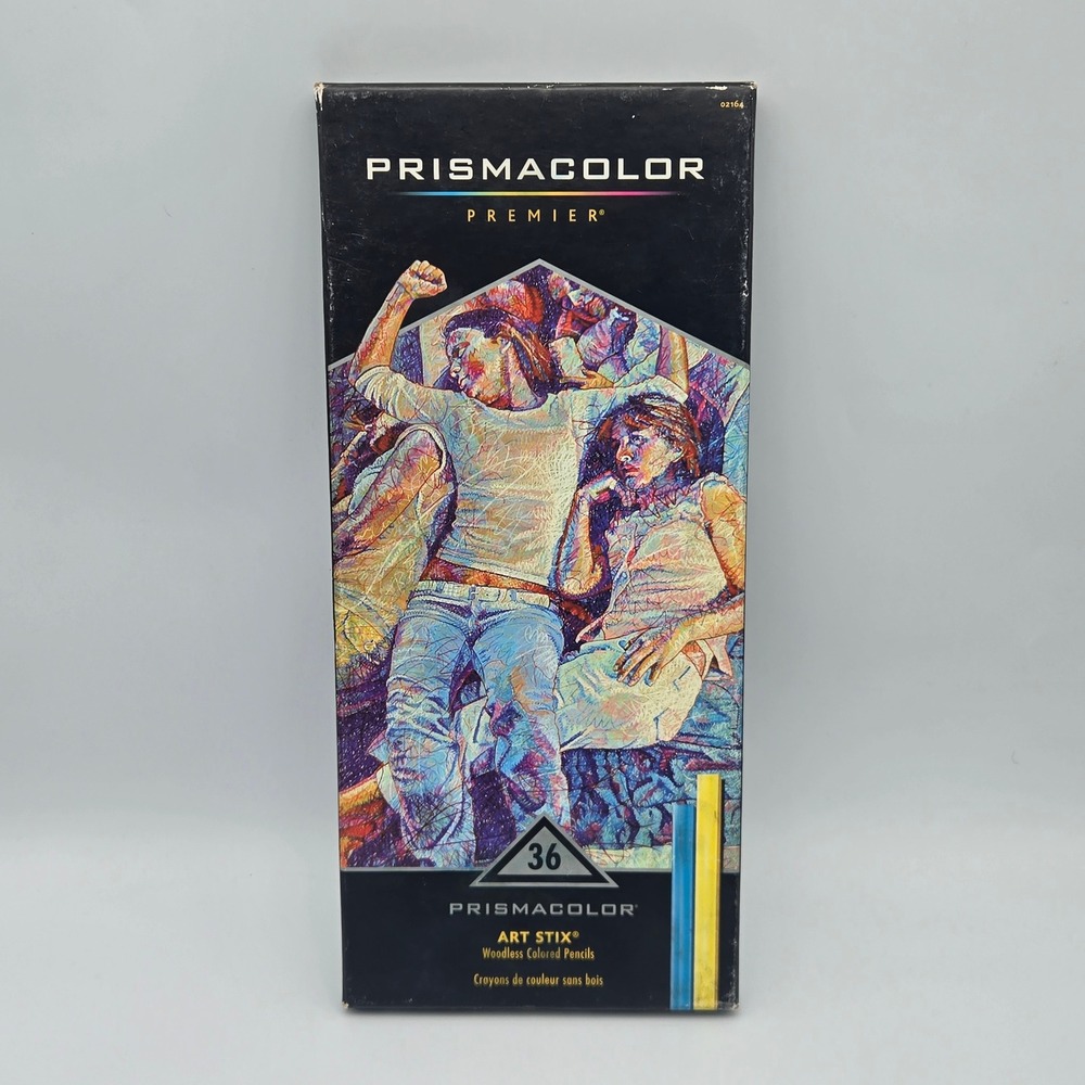 Prismacolor Premier Art Stix Woodless Colored Pencils 36ā Box Set 2013 Light Use
